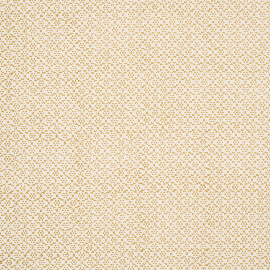 Laksha Hand-Block Print Yellow 183301 by Schumacher Designer Fabric