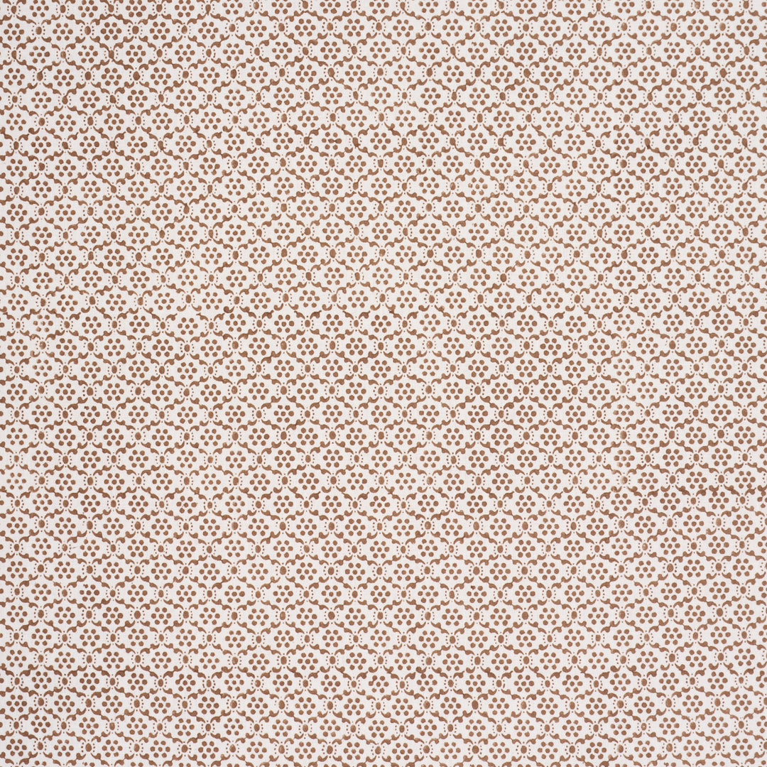 Laksha Hand-Block Print Brown 183302 by Schumacher Designer Fabric