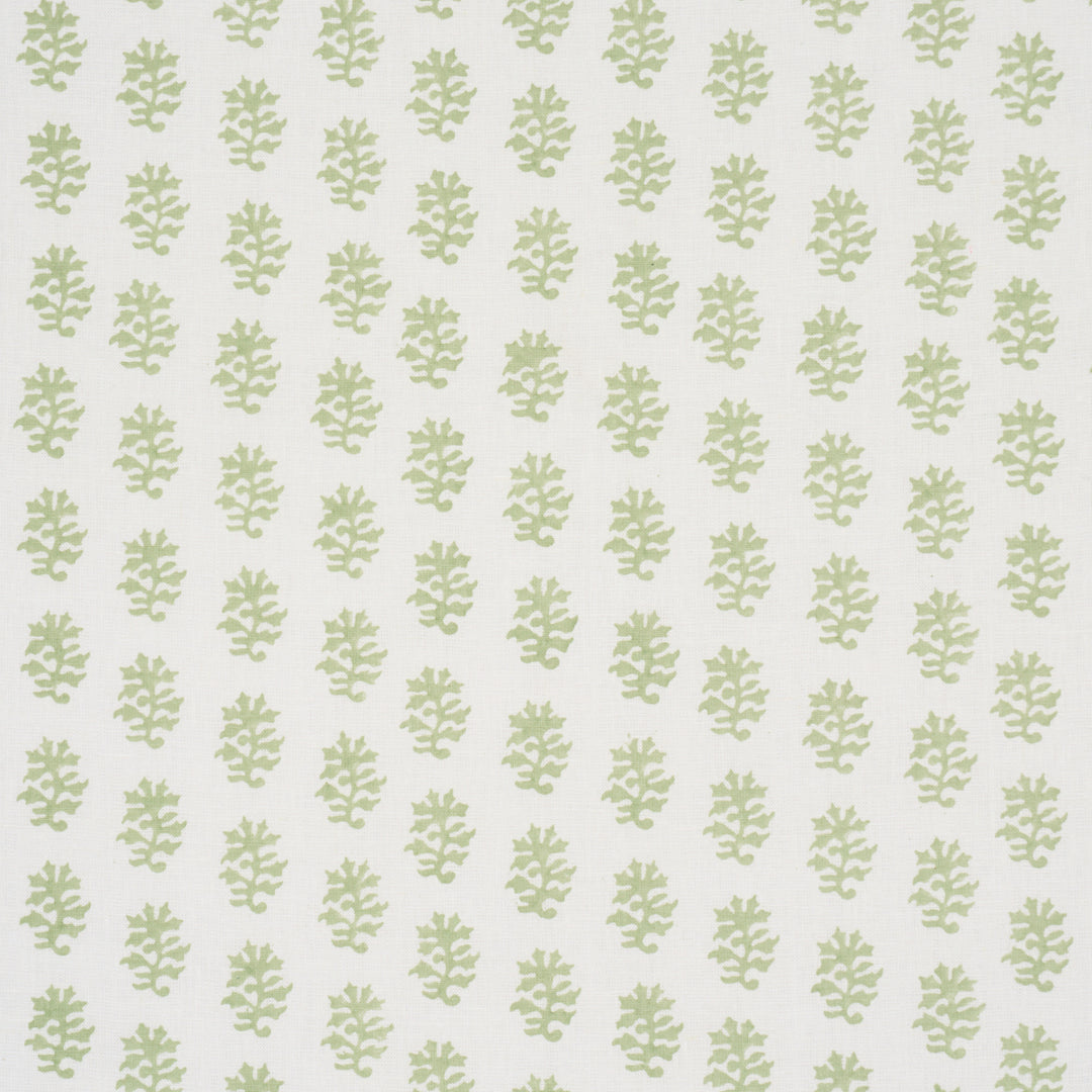 Iksha Hand-Block Print Leaf 183332 by Schumacher Designer Fabric