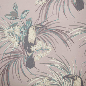 Le Toucan (Wp) # 02 Rose by 1838 Wallcoverings Designer Wallpaper