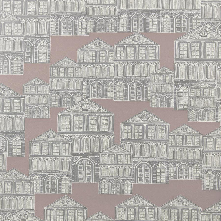 Maison (Wp) # 02 Rose by 1838 Wallcoverings Designer Wallpaper Elodie HALF DROP PASTE THE WALL UNITED KINGDOM V-21" 20.5"X11YD - Swanky Fabrics -