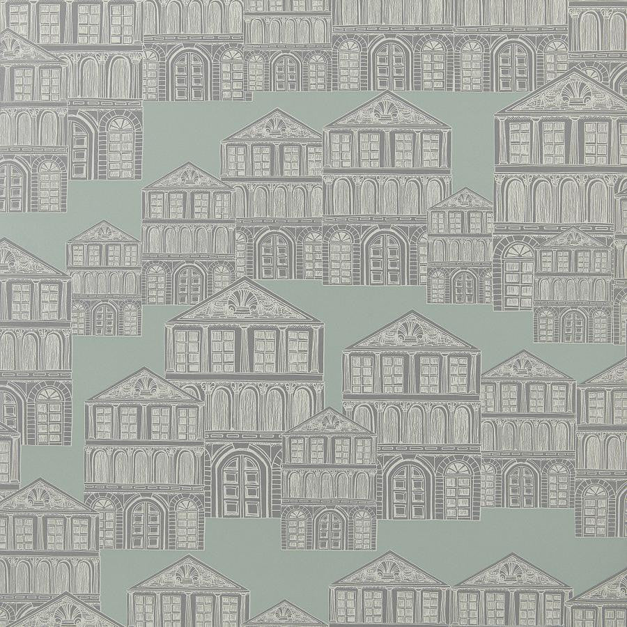 Maison (Wp) # 03 Neo Mint by 1838 Wallcoverings Designer Wallpaper Elodie HALF DROP PASTE THE WALL UNITED KINGDOM V-21" 20.5"X11YD - Swanky Fabrics -