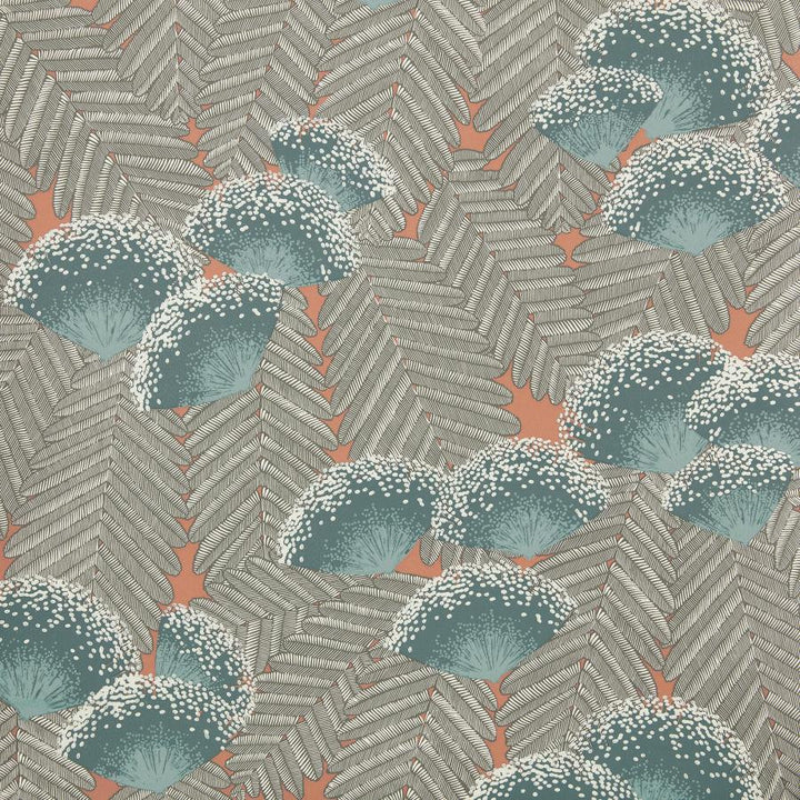 Clarice (Wp) # 04 Cantaloupe by 1838 Wallcoverings Designer Wallpaper Elodie HALF DROP PASTE THE WALL UNITED KINGDOM V-25.5" 20.5"X11YD - Swanky Fabrics -