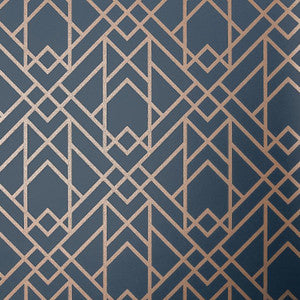 Metro (Wp) # 01 Midnight by 1838 Wallcoverings Designer Wallpaper