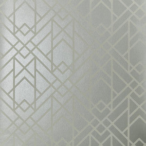 Metro (Wp) # 05 Soft Grey by 1838 Wallcoverings Designer Wallpaper