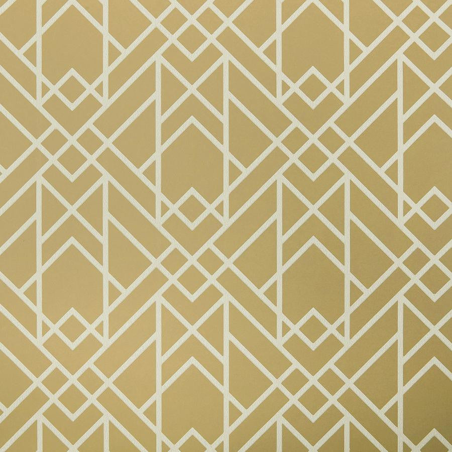 Metro (Wp) # 07 Mustard by 1838 Wallcoverings Designer Wallpaper Elodie STRAIGHT PASTE THE WALL UNITED KINGDOM V-10.25" 20.5"X11YD - Swanky Fabrics -