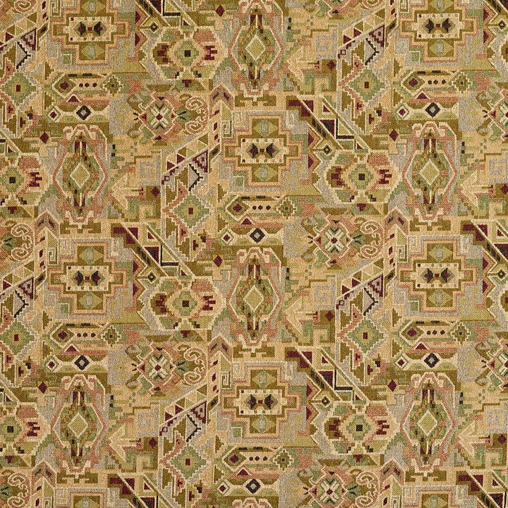 1951 Aztec by Charlotte Designer Fabric Ring book page #23A 60% Cotton, 40% Polyester Asia Exceeds 100,000 Wyzenbeek Rubs (Heavy Duty) Horizontal: 19" x Vertical: 14" 54 Inches - Swanky Fabrics -