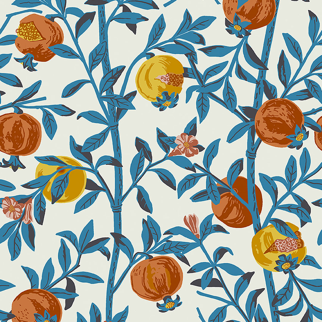 Granatapple Persimmon 1960 by Schumacher Designer Wallcovering