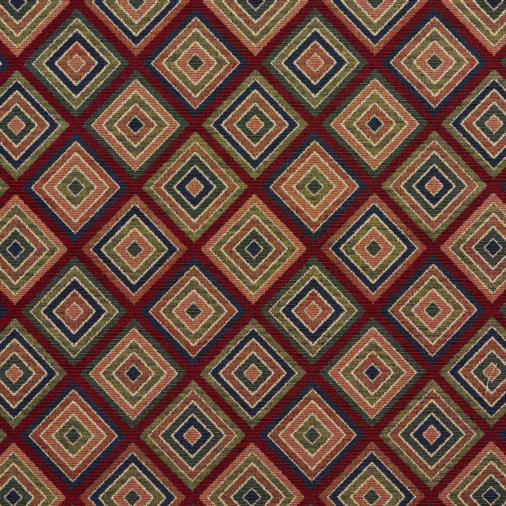 1965 Merlot Diamond by Charlotte Designer Fabric Tapestry Classics 70% Polyester, 30% Cotton Asia Exceeds 45,000 Wyzenbeek Rubs (Heavy Duty) </p><p>Repeat: Horizontal: 7.5" x Vertical: 7.5" 54 Inches - Swanky Fabrics -