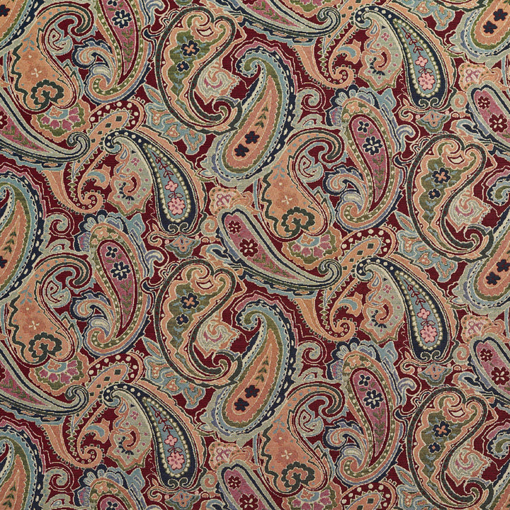 1969 Merlot Paisley by Charlotte Designer Fabric Tapestry Classics 70% Polyester, 30% Cotton Asia Exceeds 45,000 Wyzenbeek Rubs (Heavy Duty) </p><p>Repeat: Horizontal: 28.5" x Vertical: 15.25" 54 Inches - Swanky Fabrics -