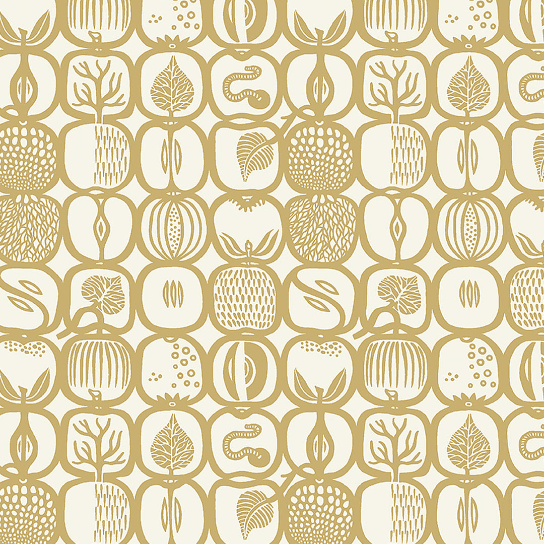 Fruktlåda Ochre 1972 by Schumacher Designer Wallcovering