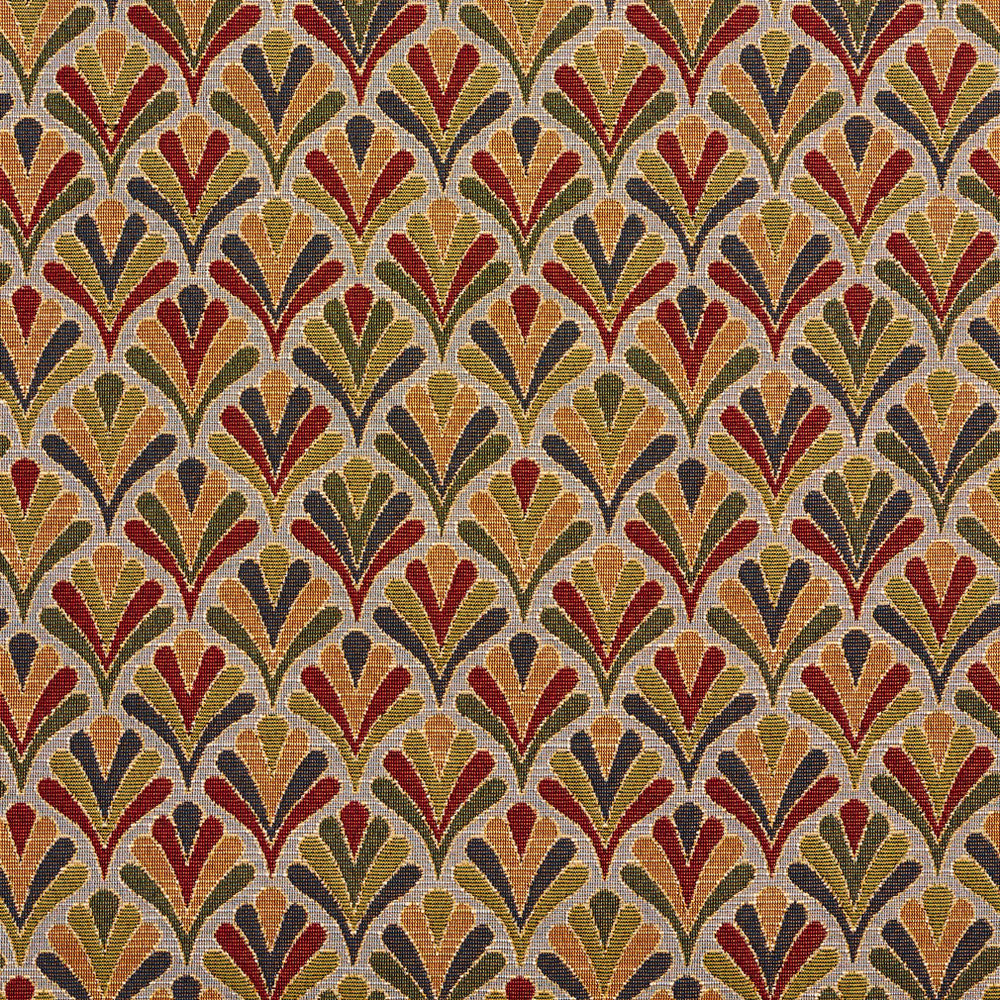 1974 Heather Fan by Charlotte Designer Fabric Tapestry Classics 70% Polyester, 30% Cotton Asia Exceeds 45,000 Wyzenbeek Rubs (Heavy Duty) Horizontal: 7.5" x Vertical: 7.5" 54 Inches - Swanky Fabrics -