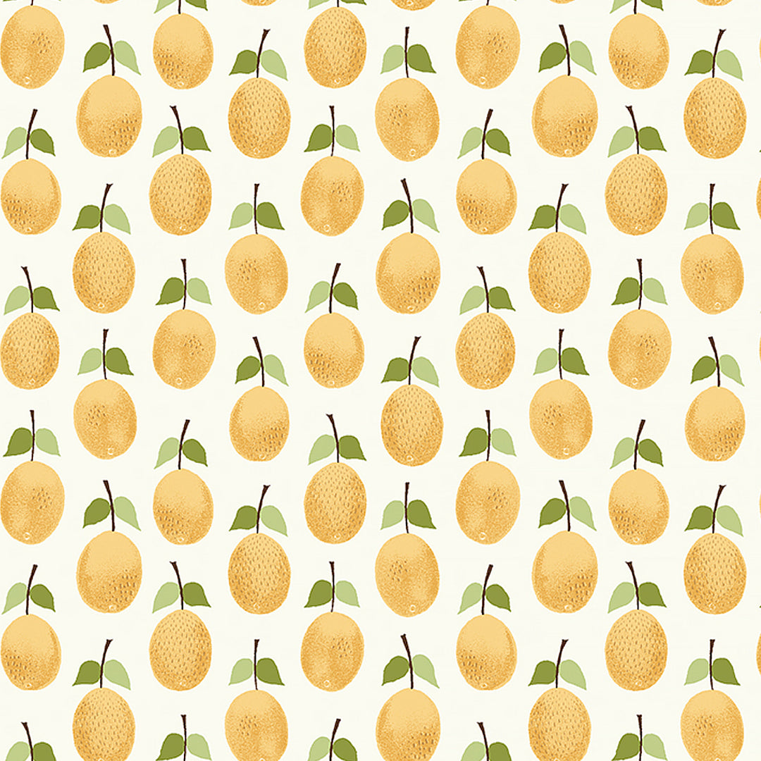 Prunus Yellow 1975 by Schumacher Designer Wallcovering