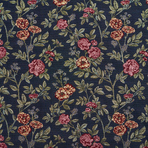 1979 Navy Bouquet by Charlotte Designer Fabric
