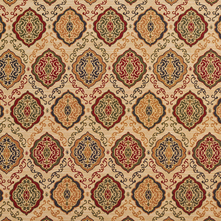 1984 Ecru Heirloom by Charlotte Designer Fabric Tapestry Classics 70% Polyester, 30% Cotton Asia Exceeds 45,000 Wyzenbeek Rubs (Heavy Duty) Horizontal: 14.5" x Vertical: 7.5" 54 Inches - Swanky Fabrics -