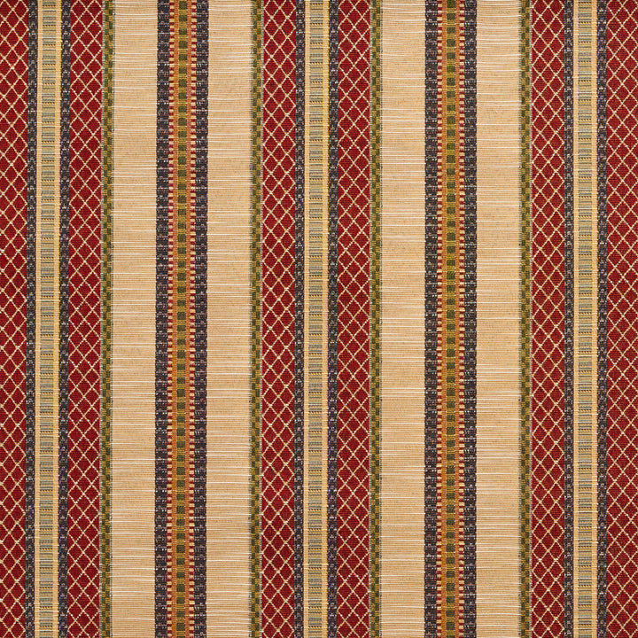 1988 Ecru Stripe by Charlotte Designer Fabric Tapestry Classics 70% Polyester, 30% Cotton Asia Exceeds 45,000 Wyzenbeek Rubs (Heavy Duty) </p><p>Repeat: Horizontal: 7.25" 54 Inches - Swanky Fabrics -