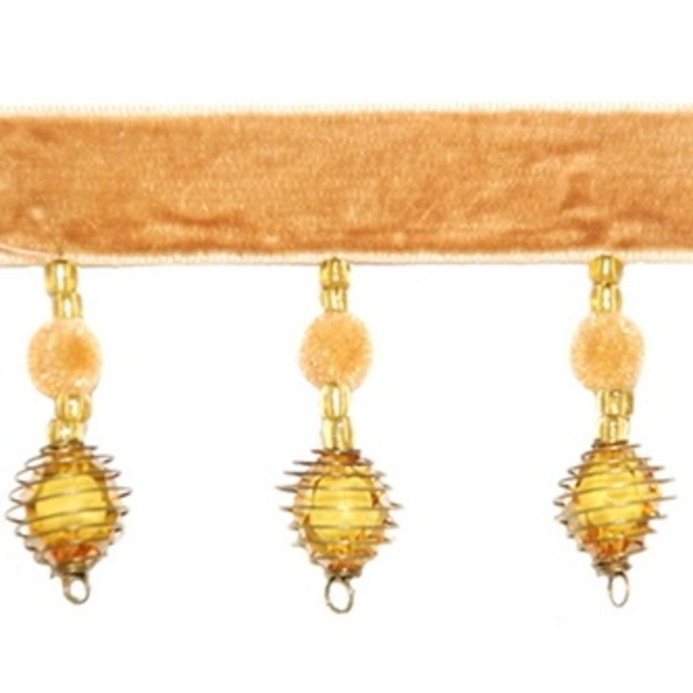 Kansas Gold by Europatex Designer Fabric Americana 40% Polyester, 30% Acrylic, 30% Metal 2.75 inches - Swanky Fabrics -