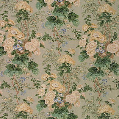 Hollyhock Hb Celadon by Lee Jofa Designer Fabric - LINEN - 100% Thailand - Horizontal: 47 and Vertical: 40 47 - Swanky Fabrics -