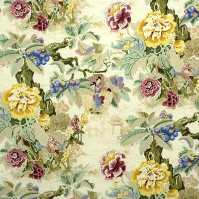 Chinese Lantern Lemon by Lee Jofa Designer Fabric - LINEN - 100% Thailand - Horizontal: 24.5 and Vertical: 27.5 50 - Swanky Fabrics -