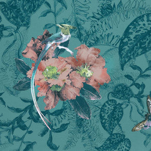 Hedgerow (Wp) # 02 Mineral by 1838 Wallcoverings Designer Wallpaper