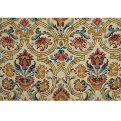 New Sevilla Ruby/Blue by Lee Jofa Designer Fabric - LINEN - 100% Thailand LIGHT Horizontal: 26.25 and Vertical: 30 52.5 - Swanky Fabrics -