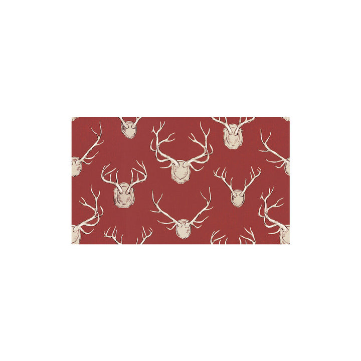 Antlers Red by Lee Jofa Designer Fabric ERIC COHLER LODGE LINEN - 59%;COTTON - 41% Thailand LIGHT Horizontal: 54 and Vertical: 31.5 54 - Swanky Fabrics -