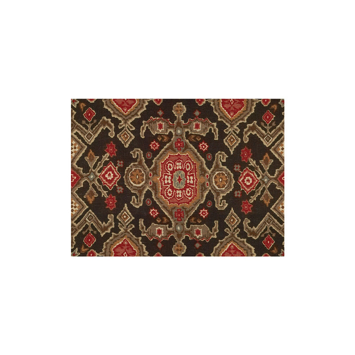 Perseus Print Black by Lee Jofa Designer Fabric ERIC COHLER LODGE LINEN - 100% Thailand Horizontal: 26.25 and Vertical: 19.5 52.5 - Swanky Fabrics -