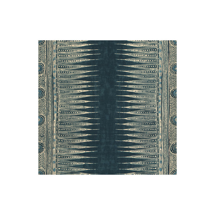 Indian Zag Indigo by Lee Jofa Designer Fabric SUZANNE RHEINSTEIN *HOLLYHOCK II LINEN - 60%;COTTON - 20%;MODAL - 20% Thailand MEDIUM Horizontal: 27 and Vertical: 27 54 - Swanky Fabrics -