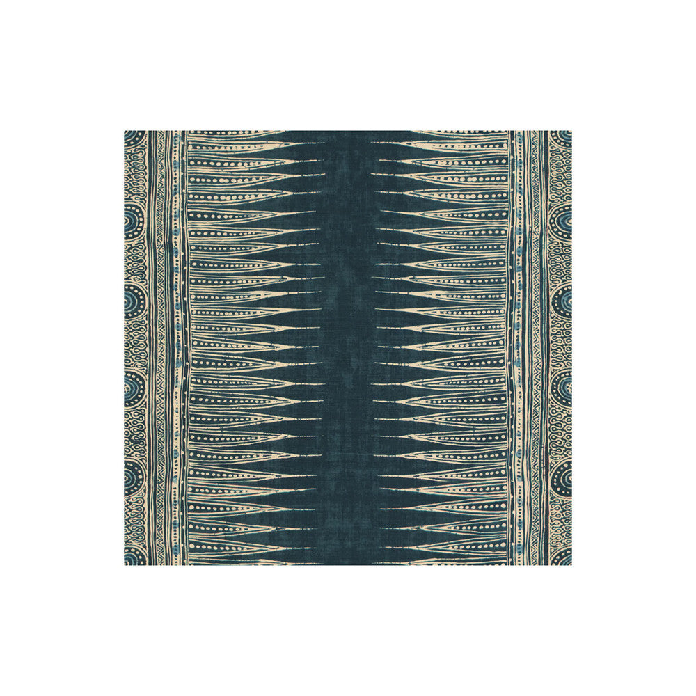 Indian Zag Indigo by Lee Jofa Designer Fabric SUZANNE RHEINSTEIN *HOLLYHOCK II LINEN - 60%;COTTON - 20%;MODAL - 20% Thailand MEDIUM Horizontal: 27 and Vertical: 27 54 - Swanky Fabrics -