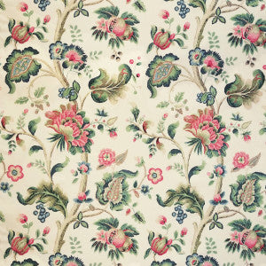 Treyes Print Pink/Green by Lee Jofa Designer Fabric