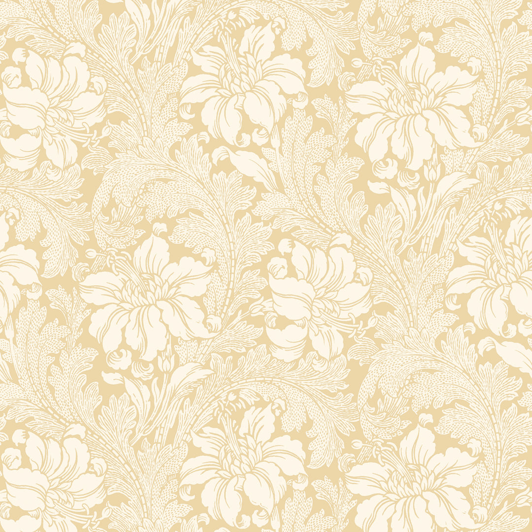 Acanthus Garden Buttercup 2012 by Schumacher Designer Wallcovering