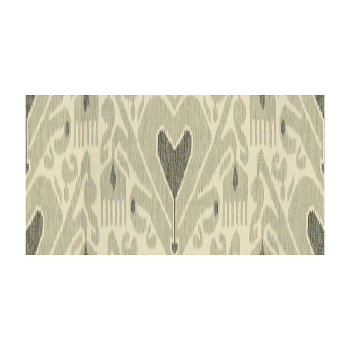 Khalat Ikat Ebony/Pewter by Lee Jofa Designer Fabric ITHAKA COLLECTION COTTON - 60%;LINEN - 40% Thailand MEDIUM Horizontal: 17.5 and Vertical: 18.625 52.5 - Swanky Fabrics -