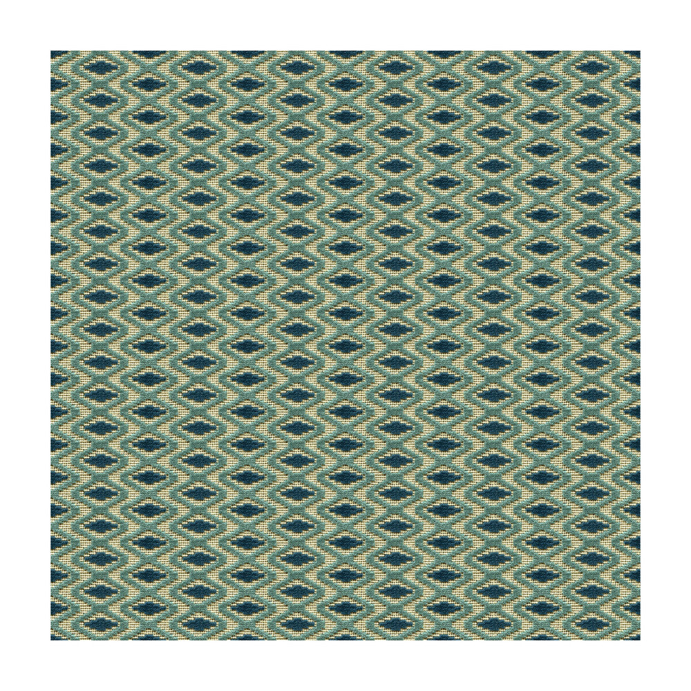 Otto Trellis Lagoon/Teal by Lee Jofa Designer Fabric PARISH-HADLEY COTTON - 95%;POLYESTER - 5% Belgium Horizontal: 3.25 and Vertical: 1 53.5 - Swanky Fabrics -