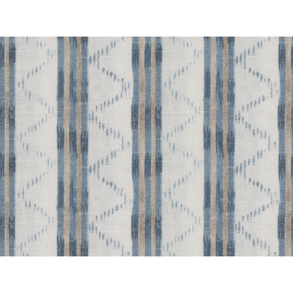 Makassar Blue by Lee Jofa Designer Fabric OSCAR DE LA RENTA III COTTON - 89%;FLAX - 11% United States - Horizontal: 9 and Vertical: 27 54 - Swanky Fabrics -