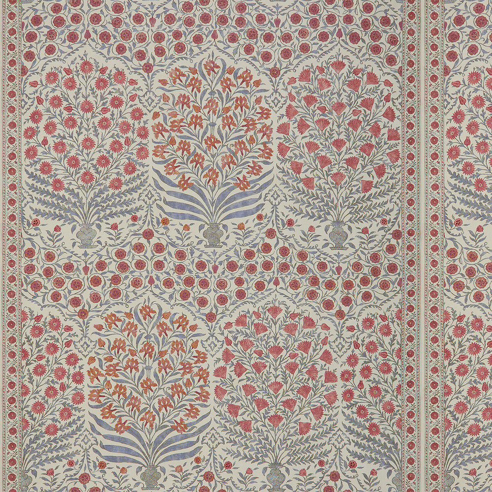 Sameera Red/Blue by Lee Jofa Designer Fabric OSCAR DE LA RENTA III COTTON - 100% United Kingdom - Horizontal: 54.5 and Vertical: 62 54 - Swanky Fabrics -