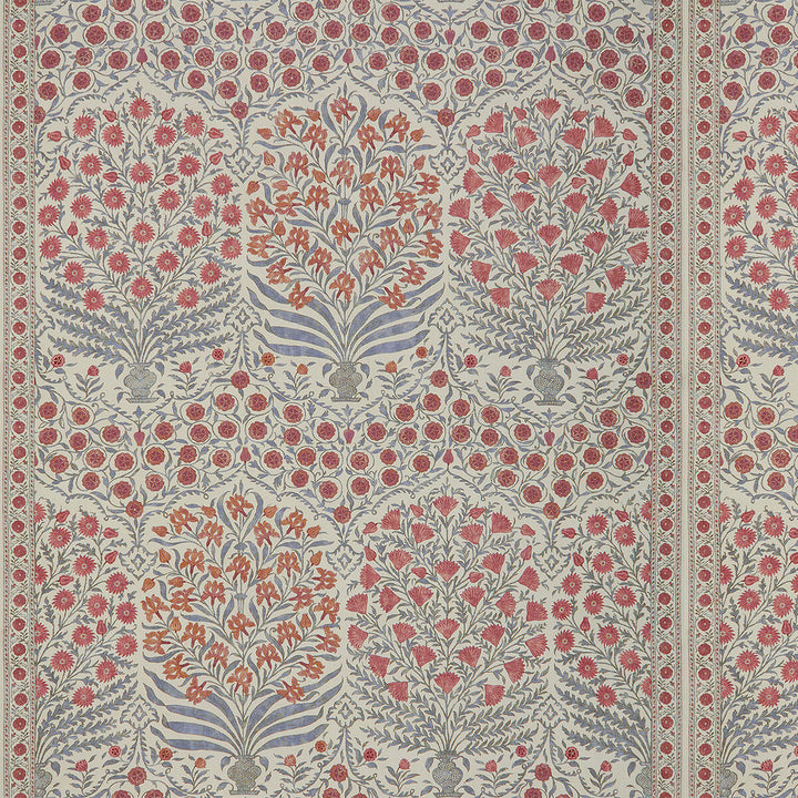 Sameera Red/Blue by Lee Jofa Designer Fabric OSCAR DE LA RENTA III COTTON - 100% United Kingdom - Horizontal: 54.5 and Vertical: 62 54 - Swanky Fabrics -
