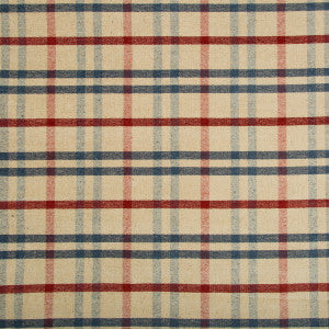 Fannin Plaid Ruby/Navy by Lee Jofa Designer Fabric