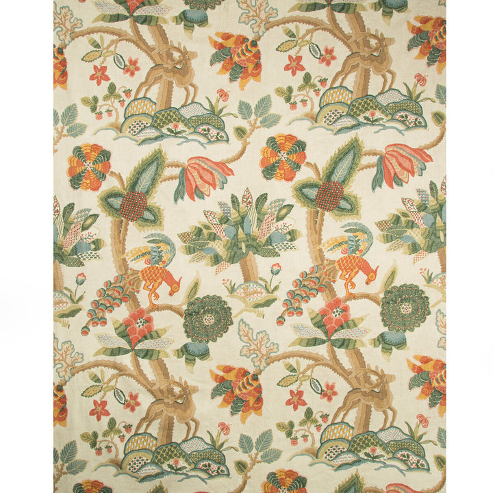 Leyland Print Berry/Forest by Lee Jofa Designer Fabric LODGE II PRINTS LINEN - 51%;VISCOSE - 49% Thailand MEDIUM Horizontal: 26.25 and Vertical: 45.99 52.5 - Swanky Fabrics -