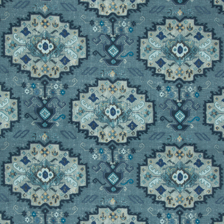 Turkana Marine/Sky by Lee Jofa Designer Fabric MERKATO LINEN - 75%;POLYESTER - 25% India Horizontal: 26.5 and Vertical: 25.6 53 - Swanky Fabrics -