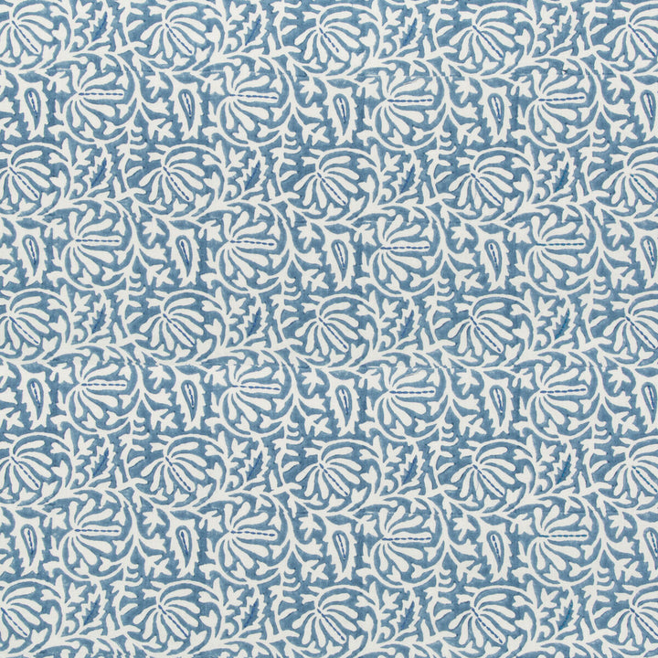 Laine Print Bluebell by Lee Jofa Designer Fabric WESTPORT LINEN - 95%;POLYESTER - 5% India - Horizontal: 5.91 and Vertical: 5.91 53.15 - Swanky Fabrics -