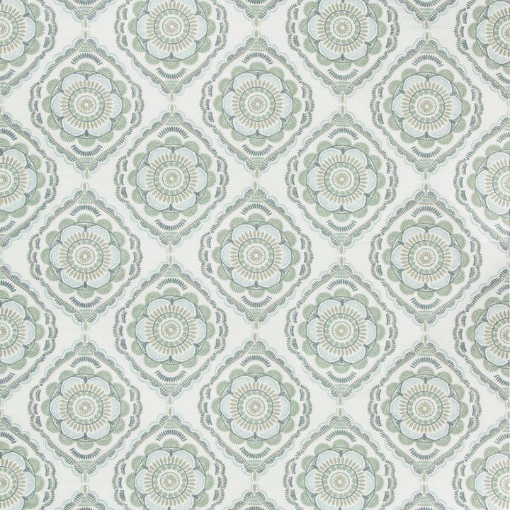 Monterey Emb Sea Mist by Lee Jofa Designer Fabric WESTPORT POLYESTER - 48%;VISCOSE - 42%;LINEN - 10% India Horizontal: 16 and Vertical: 15 48 - Swanky Fabrics -