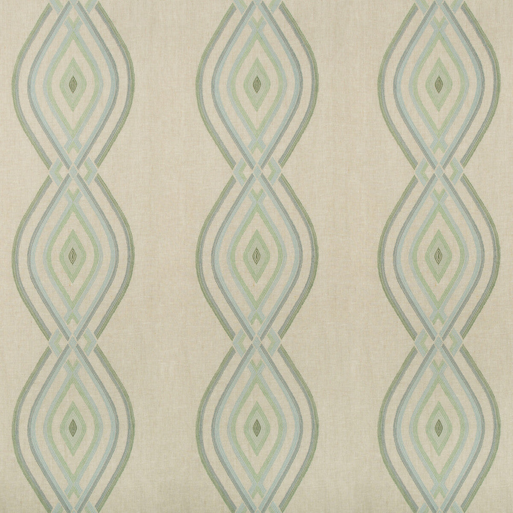 Ora Embroidery Mist by Lee Jofa Designer Fabric WESTPORT LINEN - 68%;VISCOSE - 23%;SPUN POLYESTER - 9% India LIGHT Horizontal: 16.5 and Vertical: 17 51 - Swanky Fabrics -