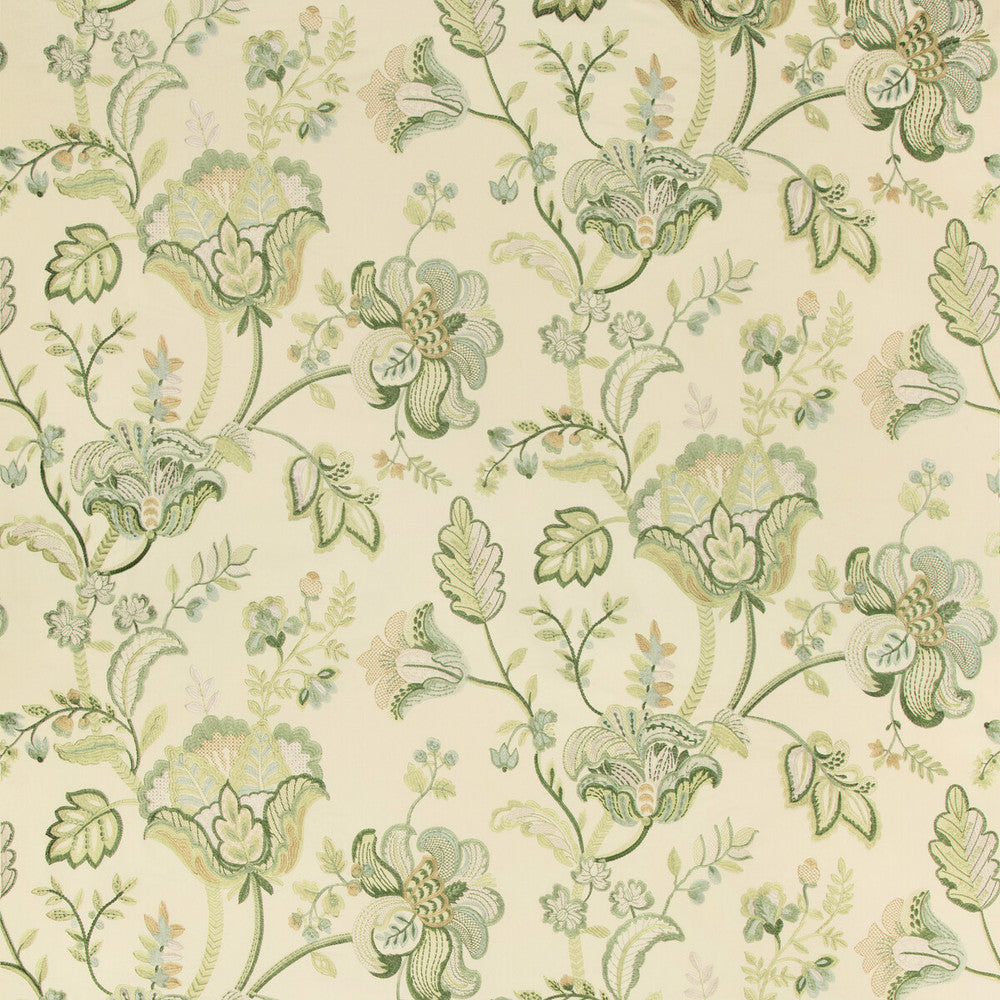 Bradford Emb Greenery by Lee Jofa Designer Fabric WESTPORT COTTON - 75%;VISCOSE - 15%;RAYON - 10% India - Horizontal: 49 and Vertical: 31.5 49 - Swanky Fabrics -