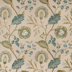 Aston Embroidery Teal by Lee Jofa Designer Fabric