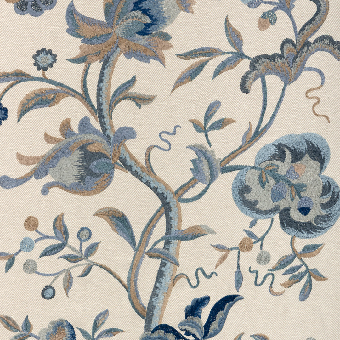 Dorton Embroidery - Indigo 2019107.516.0 by Lee Jofa Designer Fabric