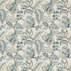 Orford Embroidery Blue/Gold by Lee Jofa Designer Fabric