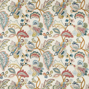 Orford Embroidery Red/Blue by Lee Jofa Designer Fabric