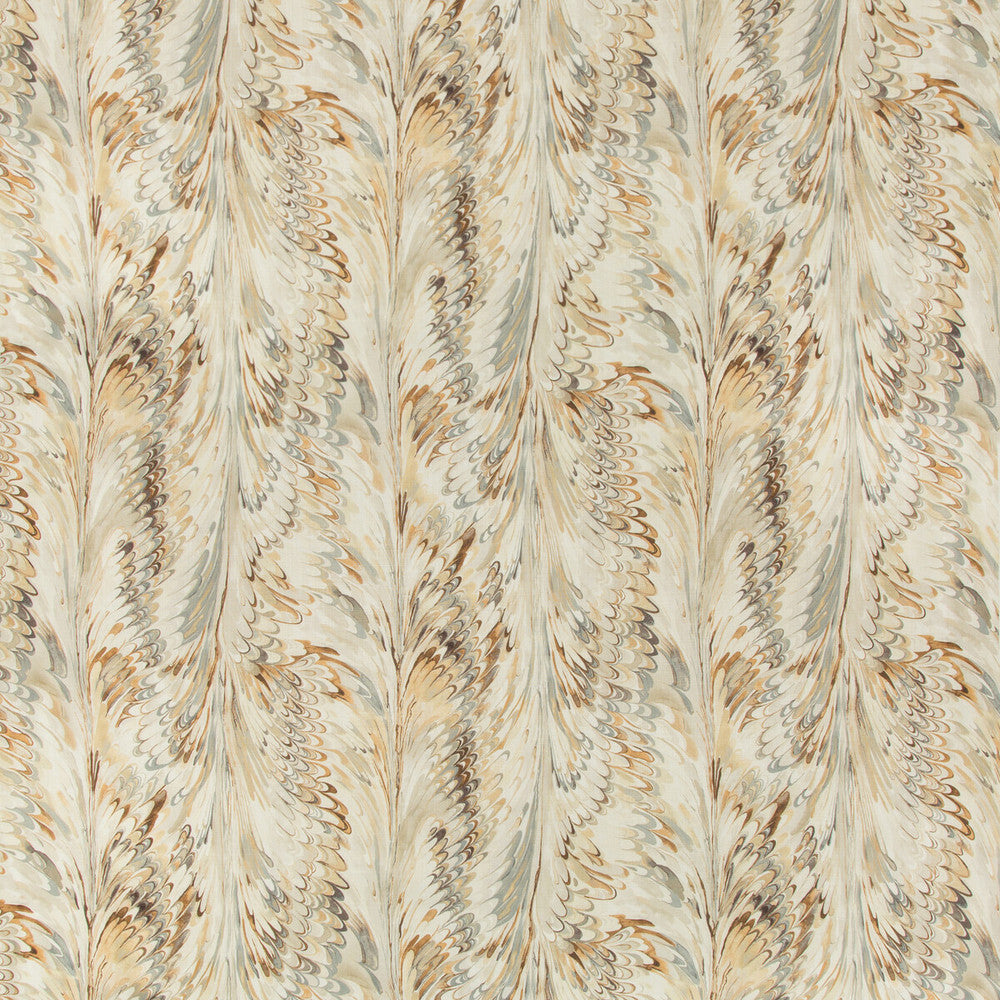 Taplow Print Sand/Dove by Lee Jofa Designer Fabric MANOR HOUSE LINEN - 100% Austria MEDIUM Horizontal: 14.2 and Vertical: 24.9 56.8 - Swanky Fabrics -