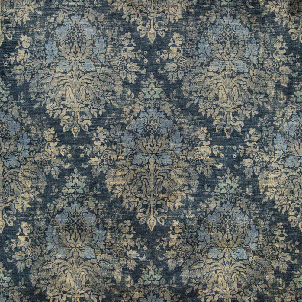 Alma Velvet Midnight by Lee Jofa Designer Fabric HARLINGTON VELVETS COTTON - 49%;VISCOSE - 46%;POLYESTER - 5% Italy HEAVY Horizontal: 26.4 and Vertical: 31.9 53.4 - Swanky Fabrics -