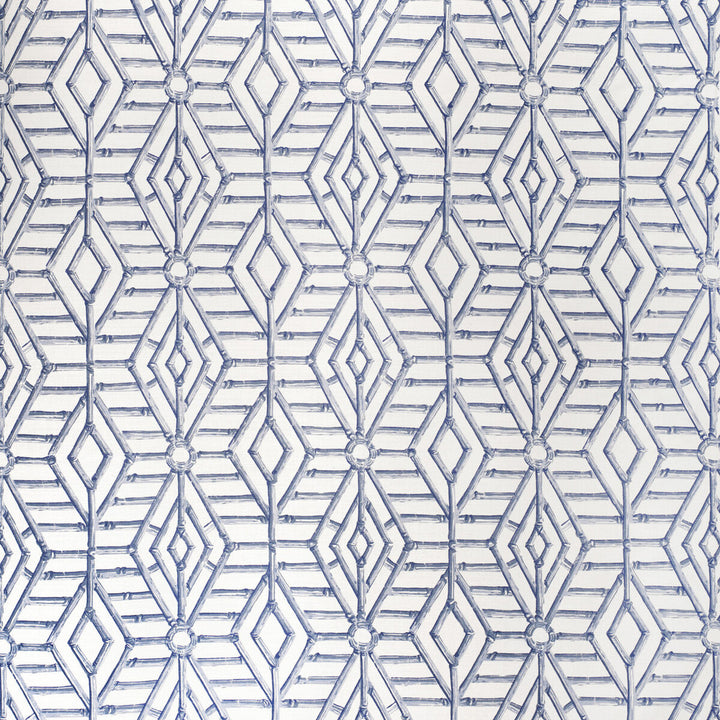 Bamboo Cane Blue by Lee Jofa Designer Fabric PAOLO MOSCHINO FABRICS LINEN - 67%;COTTON - 33% United Kingdom HEAVY Horizontal: 9.45 and Vertical: 5.12 53.94 - Swanky Fabrics -